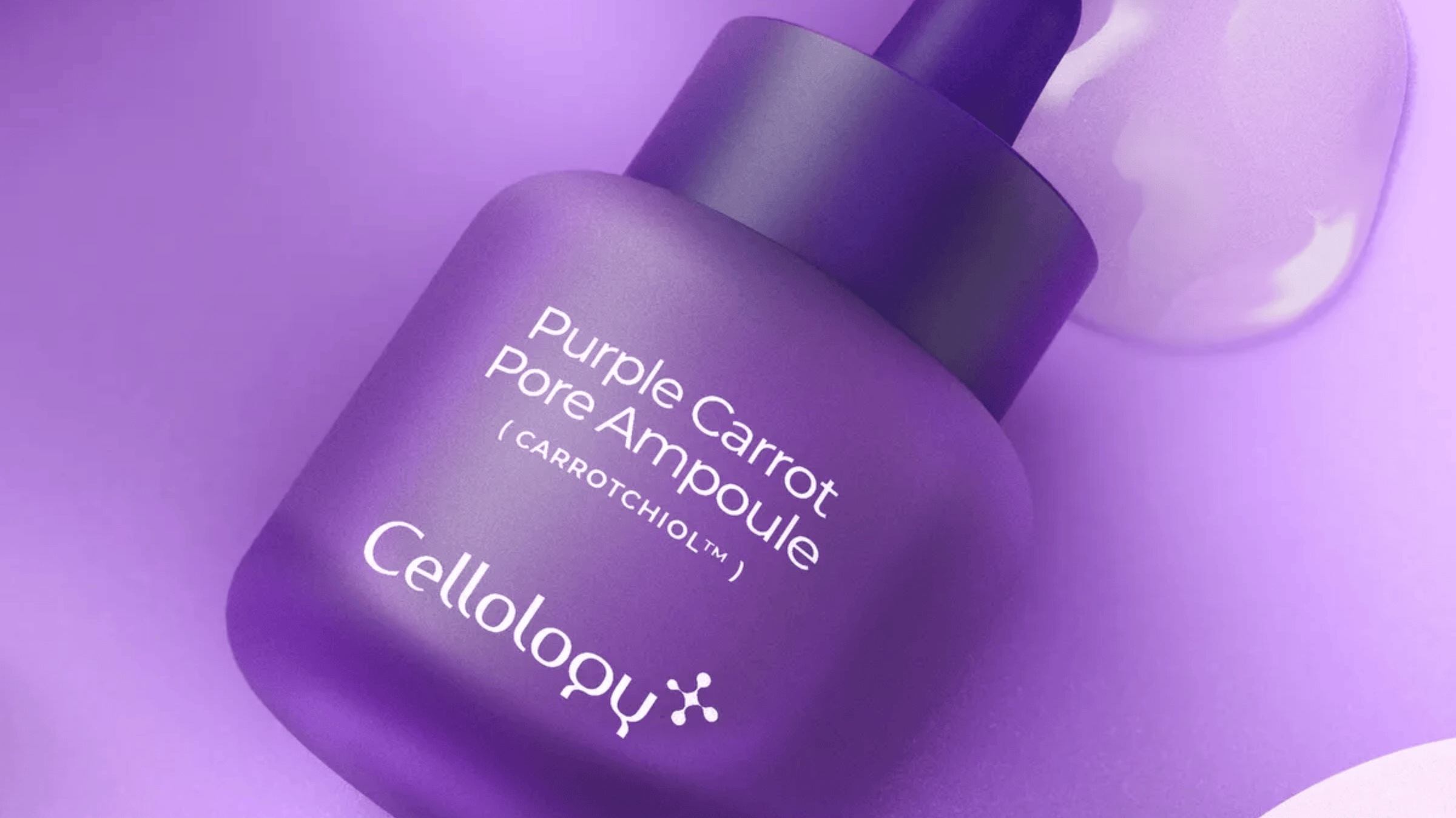 Cellology Purple Carrot Pore Ampoule – koreansk ansiktsampull med Carrotchiol för porvård och en jämnare hudtextur.
