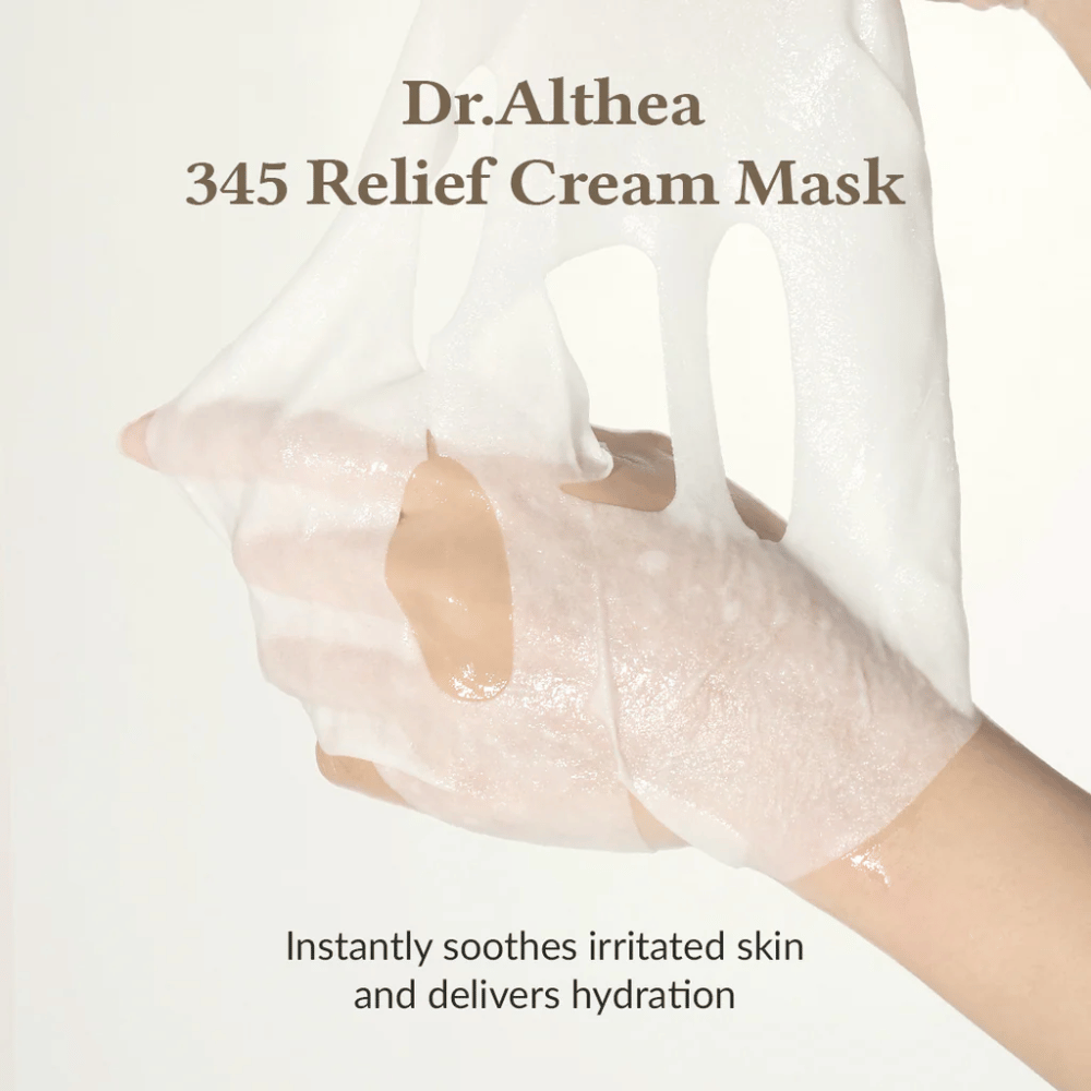 Dr. Althea 345 Relief Cream Mask βίγκαν μάσκα φύλλου κυτταρίνης με ουσία για καλύτερη απορρόφηση και άνεση του δέρματος