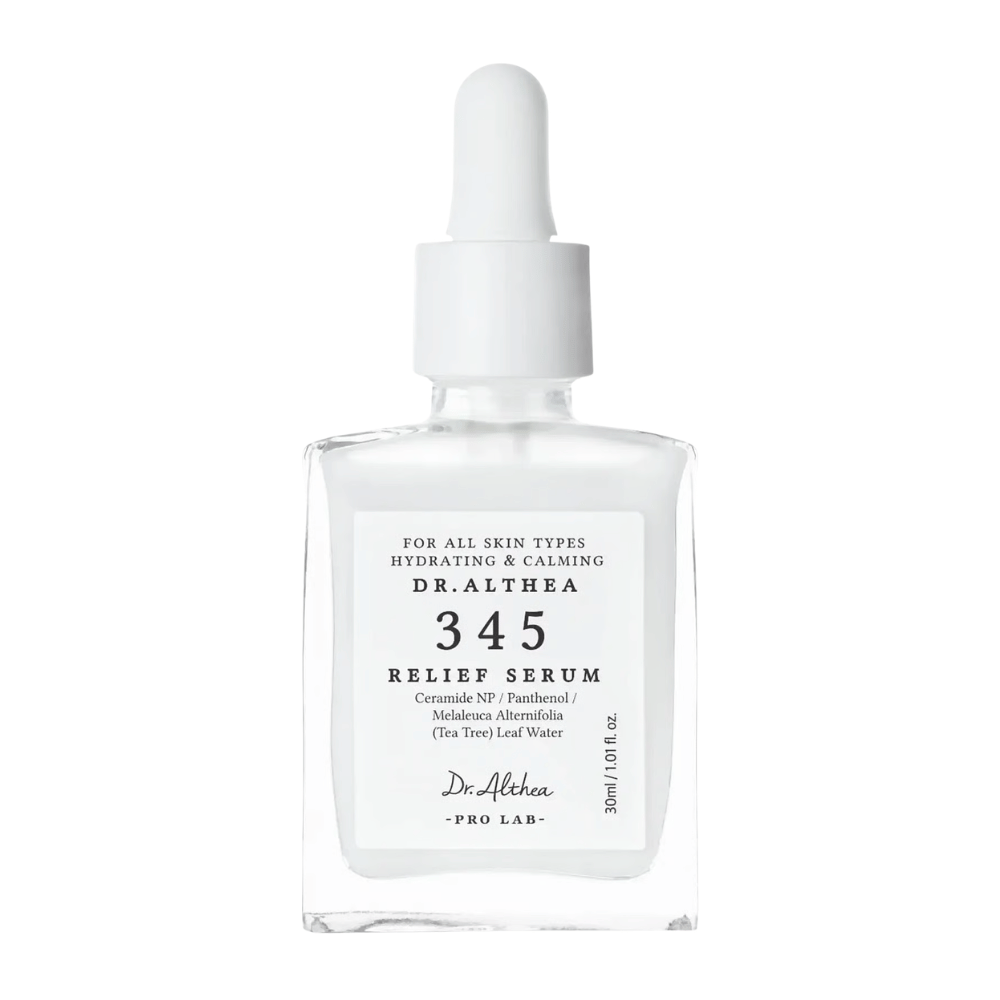 Dr. Althea 345 Relief Serum 30 ml – καταπραϋντικός ορός προσώπου για ευαίσθητη επιδερμίδα με κεραμίδια, πανθενόλη και ενυδατικά συστατικά.