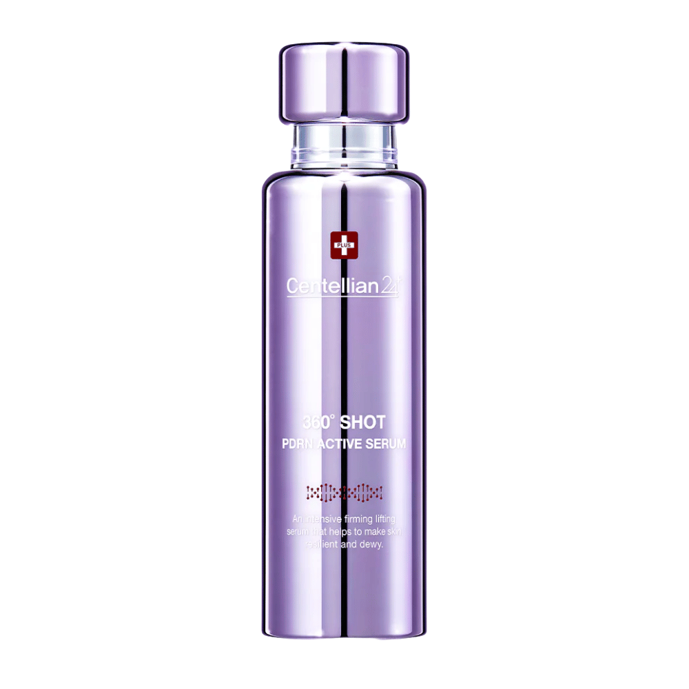 Centellian24 360º Shot PDRN Active Serum – κορεάτικος PDRN-ορός σε μοβ μπουκάλι για αυξημένη ελαστικότητα, βαθιά ενυδάτωση και πιο σταθερό, πιο ελαστικό δέρμα.