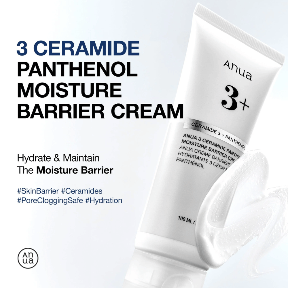 Anua 3 Ceramide Panthenol Moisture Barrier Cream – ενυδατώνει και ενισχύει το προστατευτικό φράγμα του δέρματος.