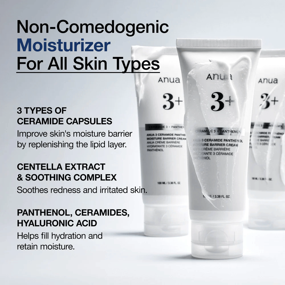 Anua 3 Ceramide Panthenol Cream – ενυδατική, καταπραϋντική και μη φαγεσωρογόνος κρέμα για όλους τους τύπους δέρματος.