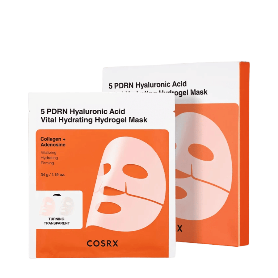 COSRX 5 PDRN Hyaluronic Acid Vital Hydrating Hydrogel Mask 34 g με κολλαγόνο και αδενοσίνη για ενυδάτωση και σύσφιξη της επιδερμίδας