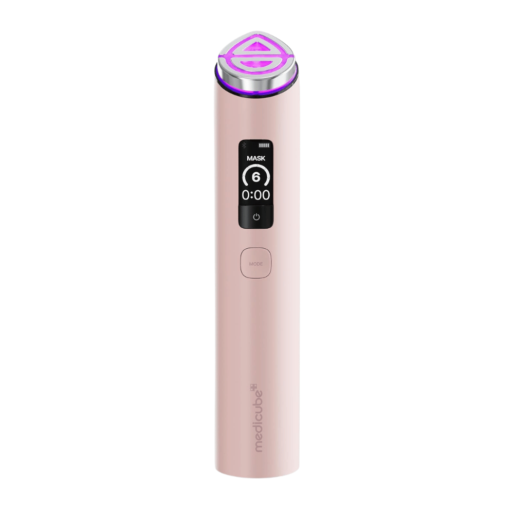 medicube AGE-R Booster Pro X2 Ροζ ηλεκτρική συσκευή ομορφιάς με Mask Mode για βελτιωμένη απορρόφηση προϊόντων περιποίησης δέρματος και λάμψη