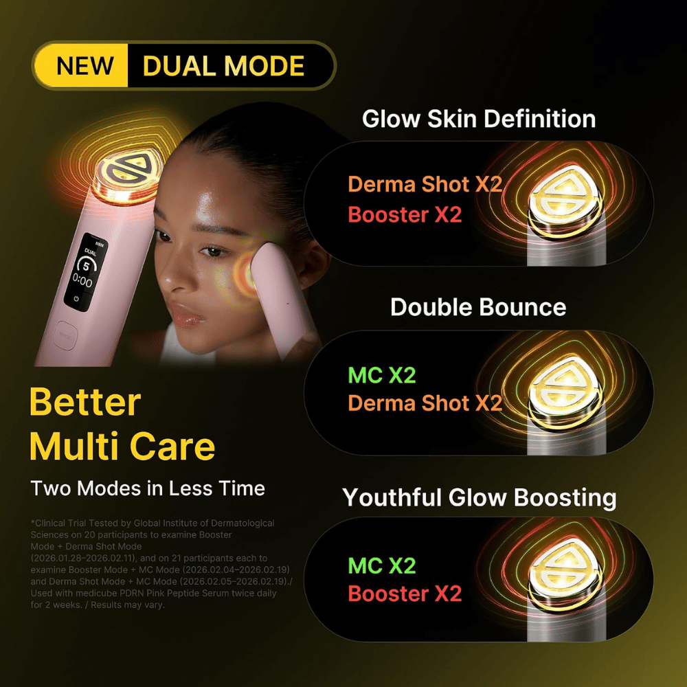 medicube AGE-R Booster Pro X2 Dual Mode με συνδυασμένες λειτουργίες περιποίησης δέρματος για λάμψη, σφριγηλότητα και βελτιωμένη υφή δέρματος