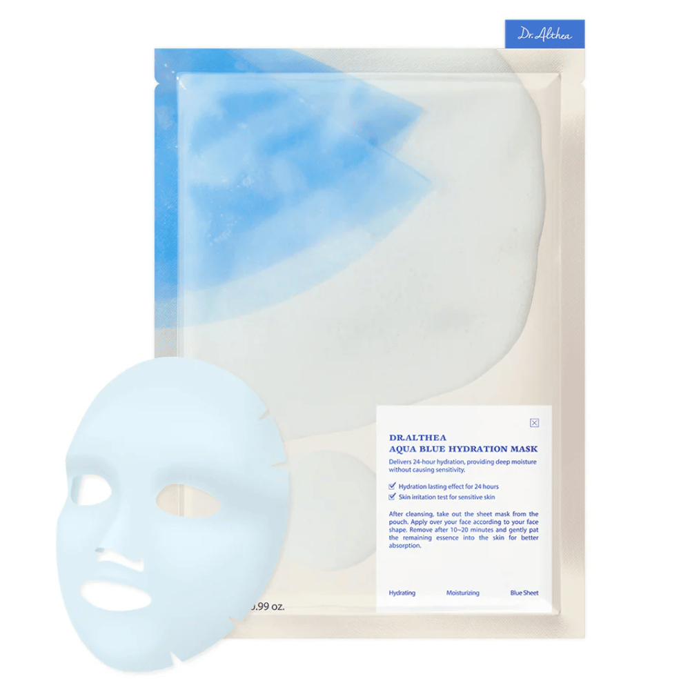 Dr. Althea Aqua Blue Hydration Mask
Παρέχει 24 ώρες βαθιάς ενυδάτωσης χωρίς να ερεθίζει το δέρμα. Ιδανικό για ευαίσθητο δέρμα. Η μάσκα περιέχει αζουλένιο που καταπραΰνει και ενυδατώνει εντατικά.