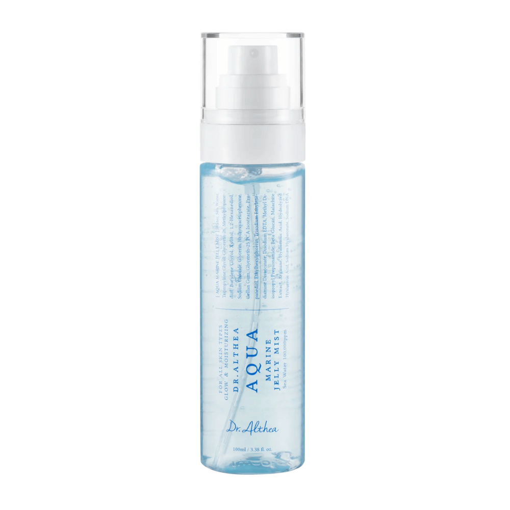 Εικόνα προϊόντος από Dr. Althea Aqua Marine Jelly Mist με διαφανή συσκευασία και φόρμουλα με βάση το ζελέ
