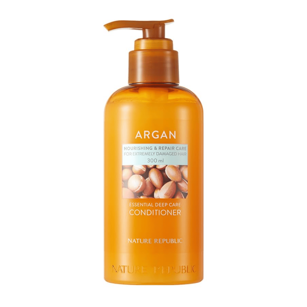 Εικόνα προϊόντος στο Nature Republic Argan Essential Moisture Repairing Conditioner 300 ml για ξηρά και κατεστραμμένα μαλλιά.