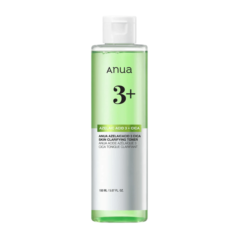 Anua Azelaic Acid 3 Cica Skin Clarifying Toner 150 ml – καταπραϋντική τονωτική λοσιόν με 3 % αζελαϊκό οξύ και Cica για ευαίσθητο, ακάθαρτο δέρμα και δέρμα με τάση για ερυθρότητα.