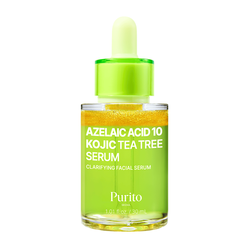 Εικόνα προϊόντος από Purito Azelaic Acid 10 Kojic Tea Tree Serum 30 ml. Διευκρινιστικός ορός προσώπου για άνιση απόχρωση δέρματος και ακαθαρσίες.