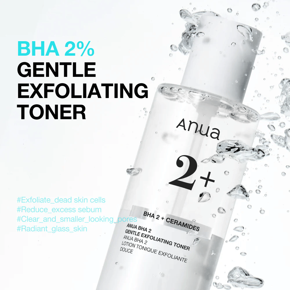 Anua BHA 2% Gentle Exfoliating Toner με κεραμίδια – απαλή τονωτική λοσιόν BHA που μειώνει τους φραγμένους πόρους και την υπερβολική λιπαρότητα