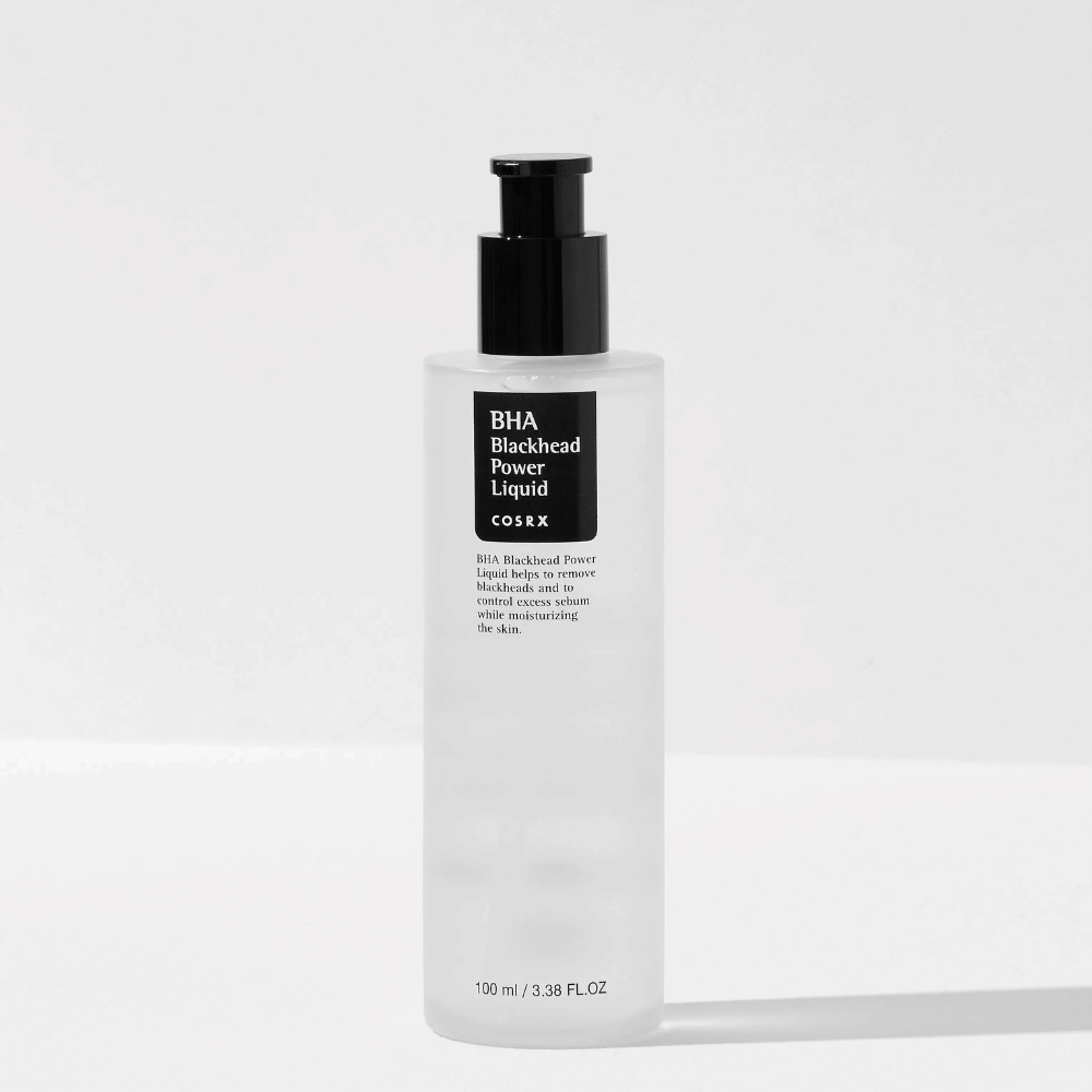 COSRX BHA Blackhead Power Liquid 100 ml – χημικό πίλινγκ με σαλικυλικό οξύ (BHA) για τη μείωση των μαύρων στιγμάτων και τον βαθύ καθαρισμό των πόρων.
