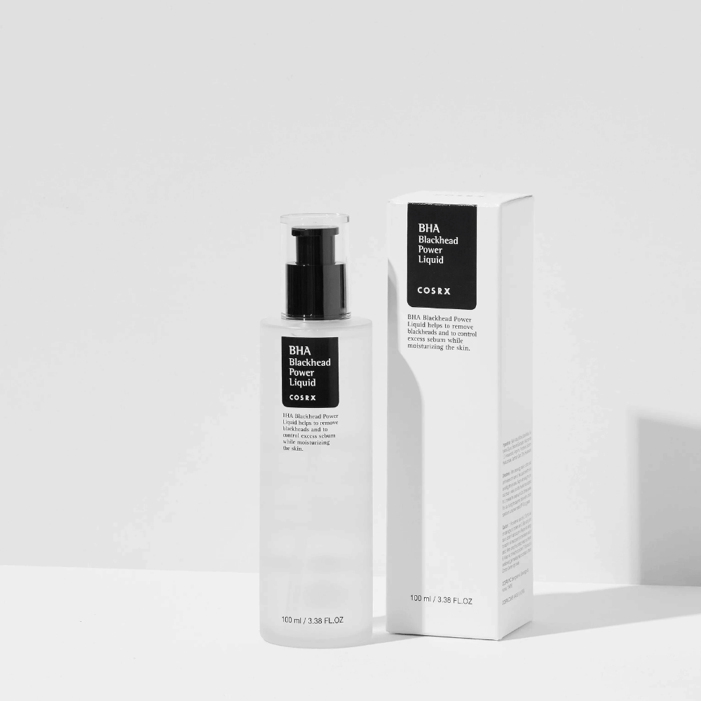COSRX BHA Blackhead Power Liquid 100 ml με συσκευασία – απολεπιστικός ορός προσώπου με BHA που καταπολεμά τα μαύρα στίγματα και το υπερβολικό σμήγμα.