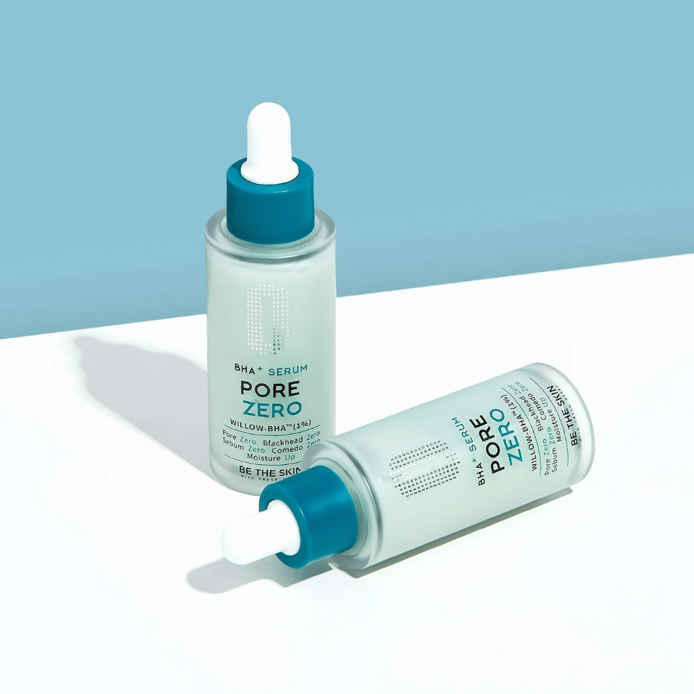 Δύο μπουκάλια Be The Skin BHA+ Pore Zero Serum με Willow-BHA 1 %