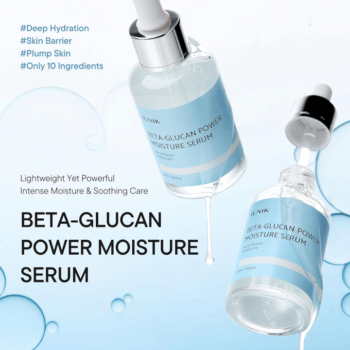 iUNIK Beta-Glucan Power Moisture Serum – κορεάτικος ορός προσώπου για βαθιά ενυδάτωση και καταπραϋντική φροντίδα δέρματος