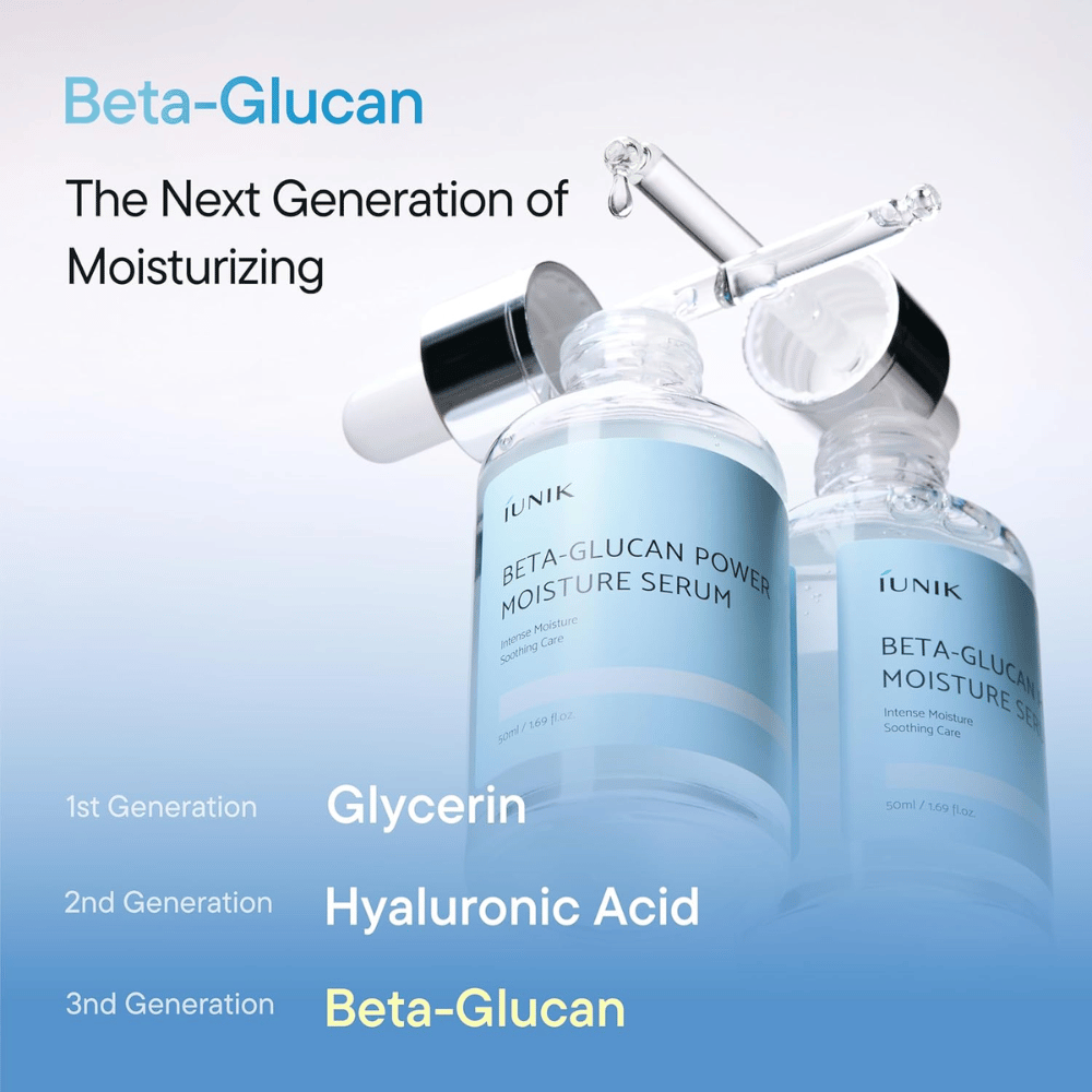 Βήτα-γλυκάνη στο iUNIK Power Moisture Serum – συστατικό ενυδάτωσης επόμενης γενιάς για ισχυρότερο φραγμό δέρματος