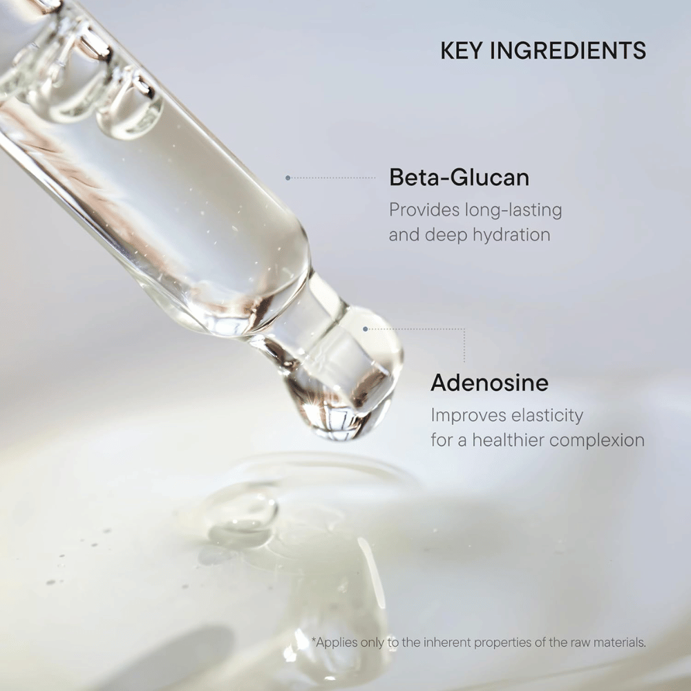 iUNIK Beta-Glucan Power Moisture Serum με βήτα-γλυκάνη και αδενοσίνη που προσφέρει μακροχρόνια ενυδάτωση και βελτιωμένη ελαστικότητα