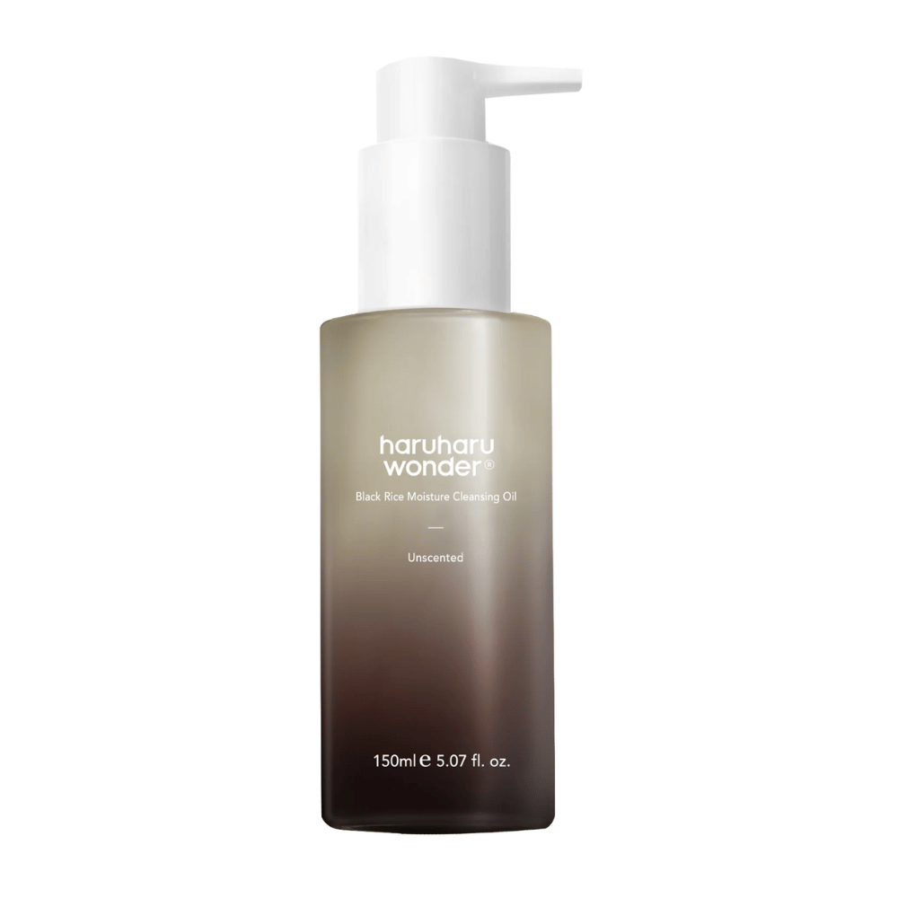 Haruharu Wonder Black Rice Moisture Cleansing Oil Unscented 150 ml – απαλό καθαριστικό λάδι με μαύρο ρύζι που ενυδατώνει και καθαρίζει το δέρμα σε βάθος.