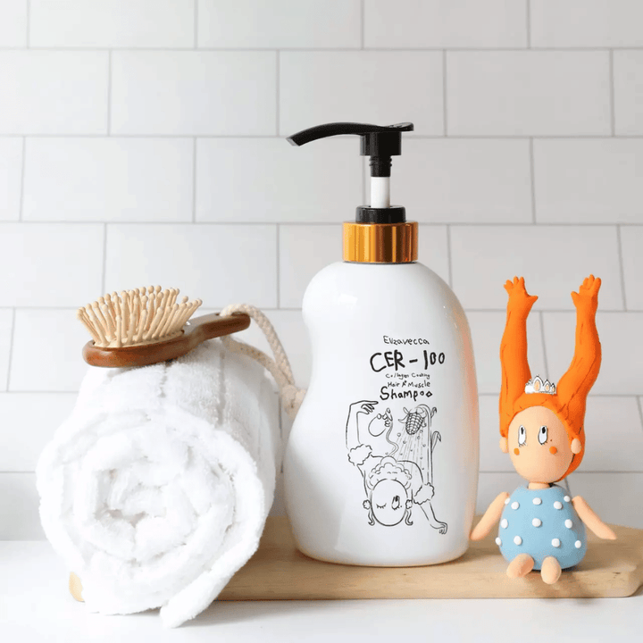 Elizavecca CER-100 Collagen Coating Hair A+ Muscle Shampoo – ενδυναμωτικό σαμπουάν κολλαγόνου για ξηρά και κατεστραμμένα μαλλιά σε περιβάλλον μπάνιου