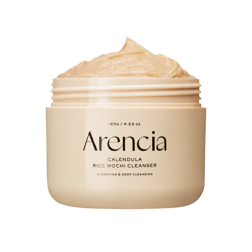 Arencia Calendula Rice Mochi Cleanser 120 g – μια ενυδατική και βαθιά καθαριστική κορεάτικη καθαριστική κρέμα προσώπου με καλέντουλα και ρύζι που καταπραΰνει το δέρμα και δίνει φυσική λάμψη.