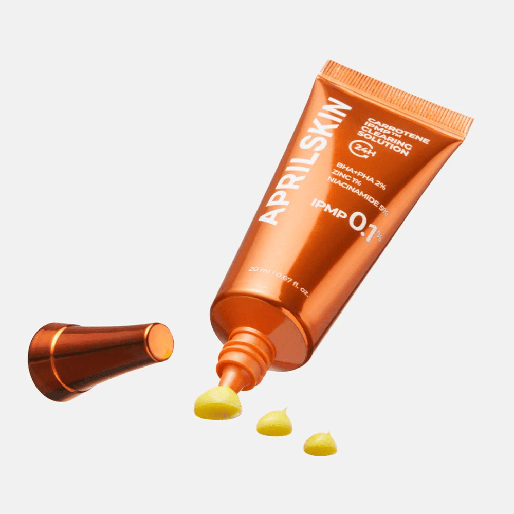APRILSKIN Carrotene IPMP Clearing Solution τοπική θεραπεία για σπυράκια και ακάθαρτο δέρμα, συμπυκνωμένη φόρμουλα με IPMP 0.1% και απολεπιστικά οξέα