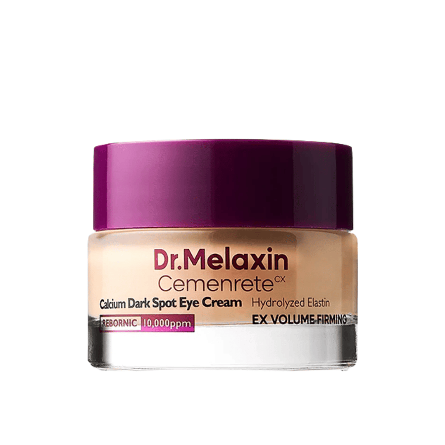 Dr.Melaxin Cemenrete Calcium Dark Spot Eye Cream σε πλήρη εικόνα με λευκό φόντο, κορεάτικη κρέμα ματιών που καταπολεμά τη μελάγχρωση, το κουρασμένο δέρμα και τα σημάδια γήρανσης.