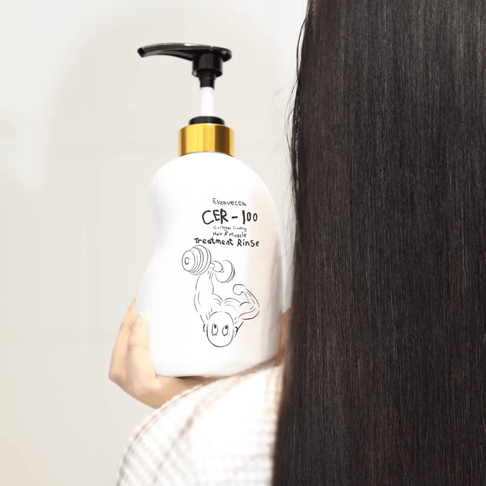 Elizavecca CER-100 Collagen Coating Hair Muscle Treatment Rinse – επανορθωτικό μαλακτικό με κολλαγόνο για μακριά, ξηρά και κατεστραμμένα μαλλιά