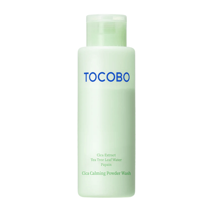 TOCOBO Cica Calming Powder Wash καθαριστικό προσώπου που απολεπίζει απαλά και ενισχύει τον επιδερμικό φραγμό.