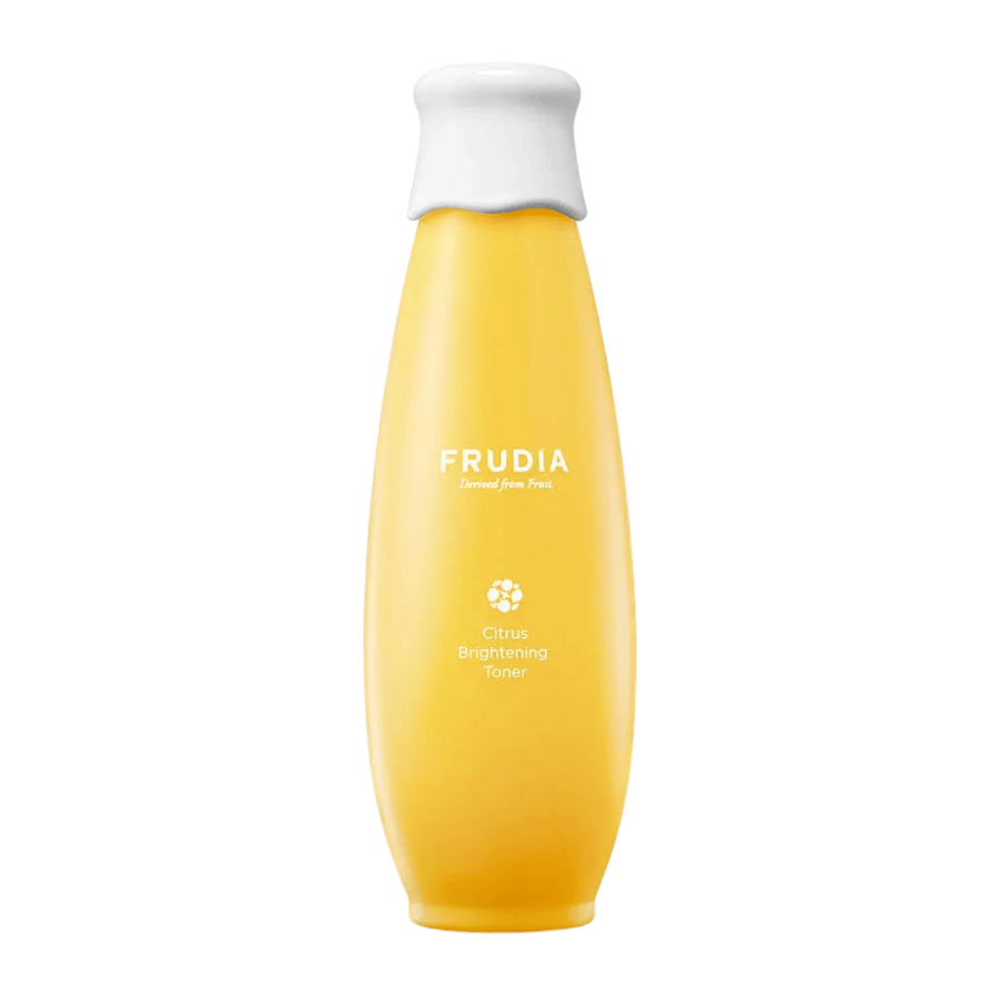 FRUDIA Citrus Brightening Toner 195 ml – κορεατικό τονωτικό προσώπου με εσπεριδοειδή και βιταμίνη C που φωτίζει τον τόνο του δέρματος, ενυδατώνει και προσφέρει στο δέρμα μια φρέσκια, ομοιόμορφη λάμψη.