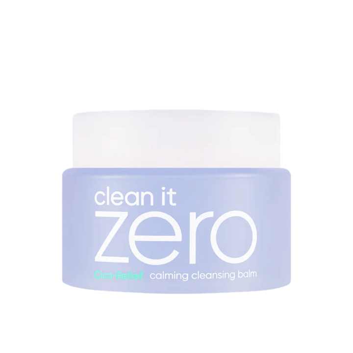 Clean It Zero Cica-Relief Calming Cleansing Balm σε αρχική συσκευασία, ήπιο καθαριστικό balm με CICA που καταπραΰνει το δέρμα και αφαιρεί το μακιγιάζ χωρίς να το ξηραίνει.