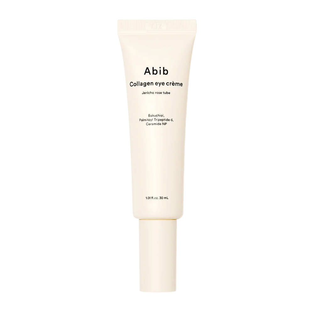 Εικόνα προϊόντος από Abib Collagen Eye Crème – Jericho Rose Tube 30 ml. Περιέχει bakuchiol, τριπεπτίδια και κεραμίδια για πιο σφριγηλό δέρμα.
