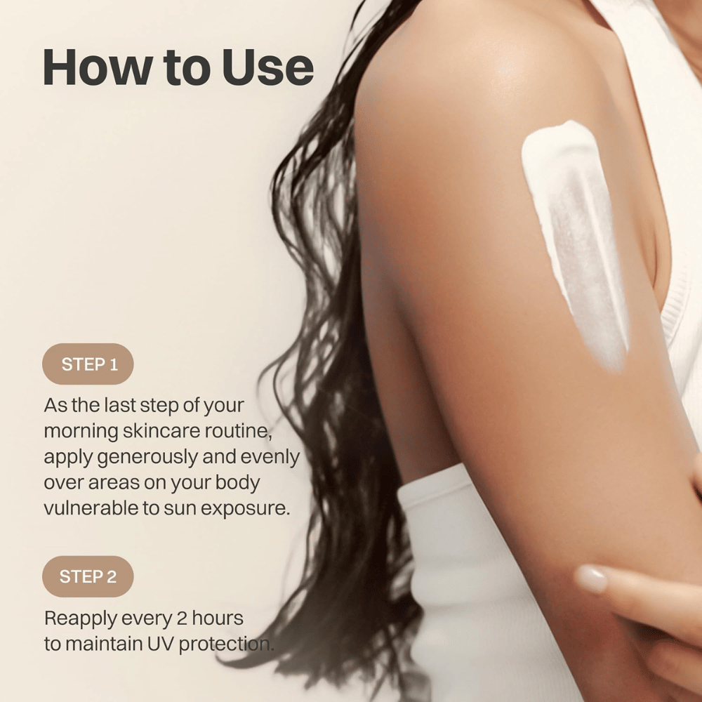 Beauty of Joseon Comfort Protection Mineral Body Sun Lotion SPF30 εφαρμόζεται στο χέρι