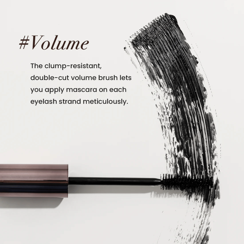 Heimish Dailism Smudge Stop Mascara Όγκος με βούρτσα όγκου που διαχωρίζει τις βλεφαρίδες και δημιουργεί πλούσιο όγκο χωρίς σβόλους.