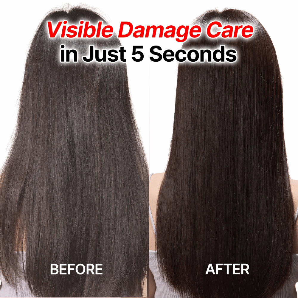 Αποτελέσματα πριν και μετά με GROWUS Damage Therapy Shampoo EX για πιο λεία και υγιή μαλλιά