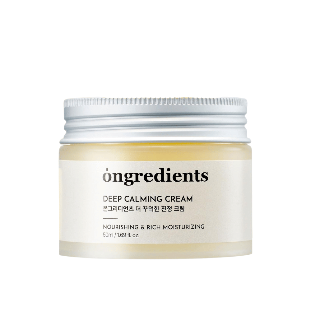 Ongredients Deep Calming Cream – βίγκαν ενυδατική κρέμα με βούτυρο καριτέ και centella για θρέψη, ηρεμία και ισχυρότερο φραγμό του δέρματος.