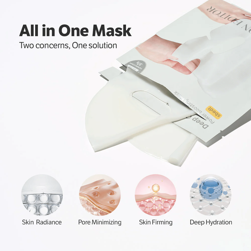 Sungboon Editor Deep Collagen Power Boosting Mask – μάσκα φύλλου all-in-one που προσφέρει λάμψη, ελαχιστοποιεί τους πόρους, συσφίγγει το δέρμα και ενυδατώνει σε βάθος.