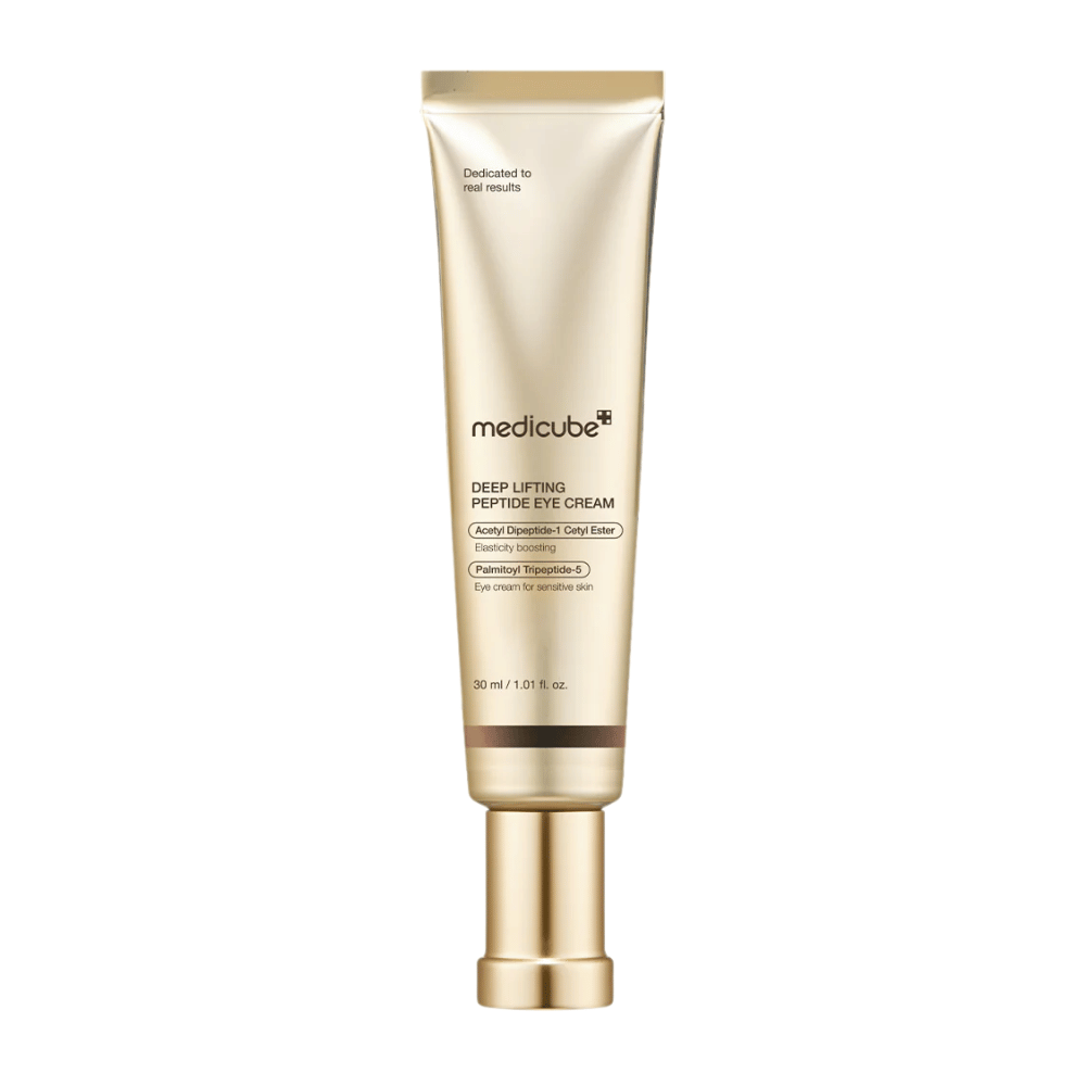 Medicube Deep Lifting Peptide Eye Cream – αντιγηραντική κρέμα ματιών με πεπτίδια που βελτιώνουν τη σφριγηλότητα, μειώνουν τις λεπτές γραμμές και ενυδατώνουν.
