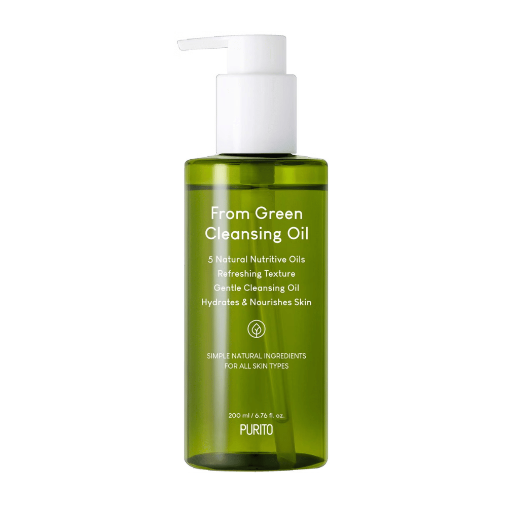 Purito From Green Cleansing Oil είναι ένα απαλό καθαριστικό έλαιο που έχει σχεδιαστεί με φυσικά θρεπτικά έλαια. Αφαιρεί αποτελεσματικά το μακιγιάζ και τις ακαθαρσίες ενώ ενυδατώνει και θρέφει το δέρμα. Κατάλληλο για όλους τους τύπους δέρματος και αφήνει το δέρμα απαλό και φρέσκο.