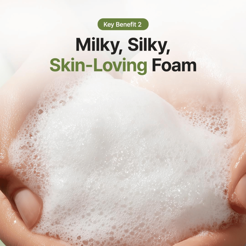 Purito Seoul From Green Deep Foaming Cleanser – κρεμώδης και απαλός αφρός καθαρισμού για καθημερινό καθαρισμό προσώπου