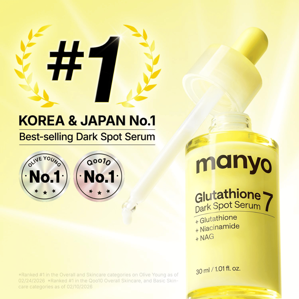 Ma:nyo Glutathione 7 Dark Spot Serum βραβευμένος ορός κατά των κηλίδων μελάγχρωσης με γλουταθειόνη, νιασιναμίδη και NAG