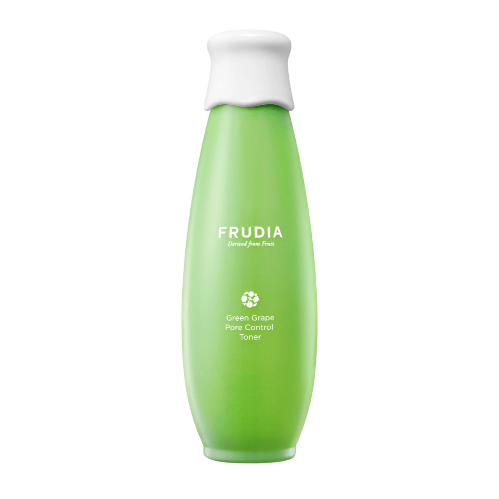Frudia Green Grape Pore Control Toner – κορεατικό τονωτικό προσώπου με εκχύλισμα πράσινου σταφυλιού που εξισορροπεί τη λιπαρή επιδερμίδα, ελαχιστοποιεί τους πόρους και προσφέρει φρέσκια, ενυδατωμένη και καθαρή επιδερμίδα.