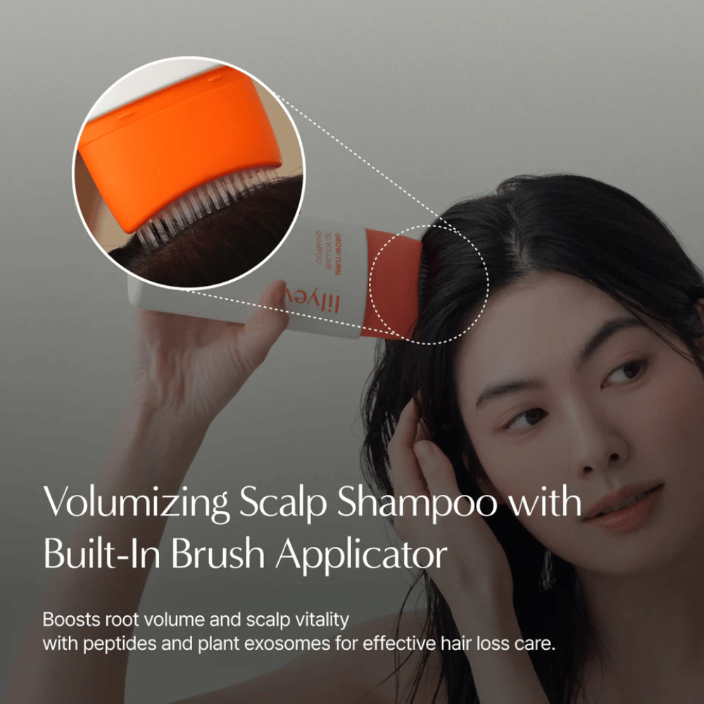 LILYEVE Grow:Turn Exosome 3D Volume Brush Shampoo με φυτικής προέλευσης εξωσώματα και σύμπλεγμα πρωτεϊνών