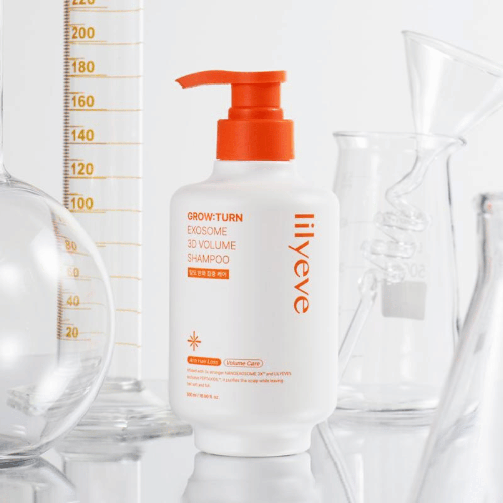 LILYEVE Grow:Turn Exosome 3D Volume Shampoo με εξωσώματα για πιο πλούσια μαλλιά και υγιές τριχωτό της κεφαλής