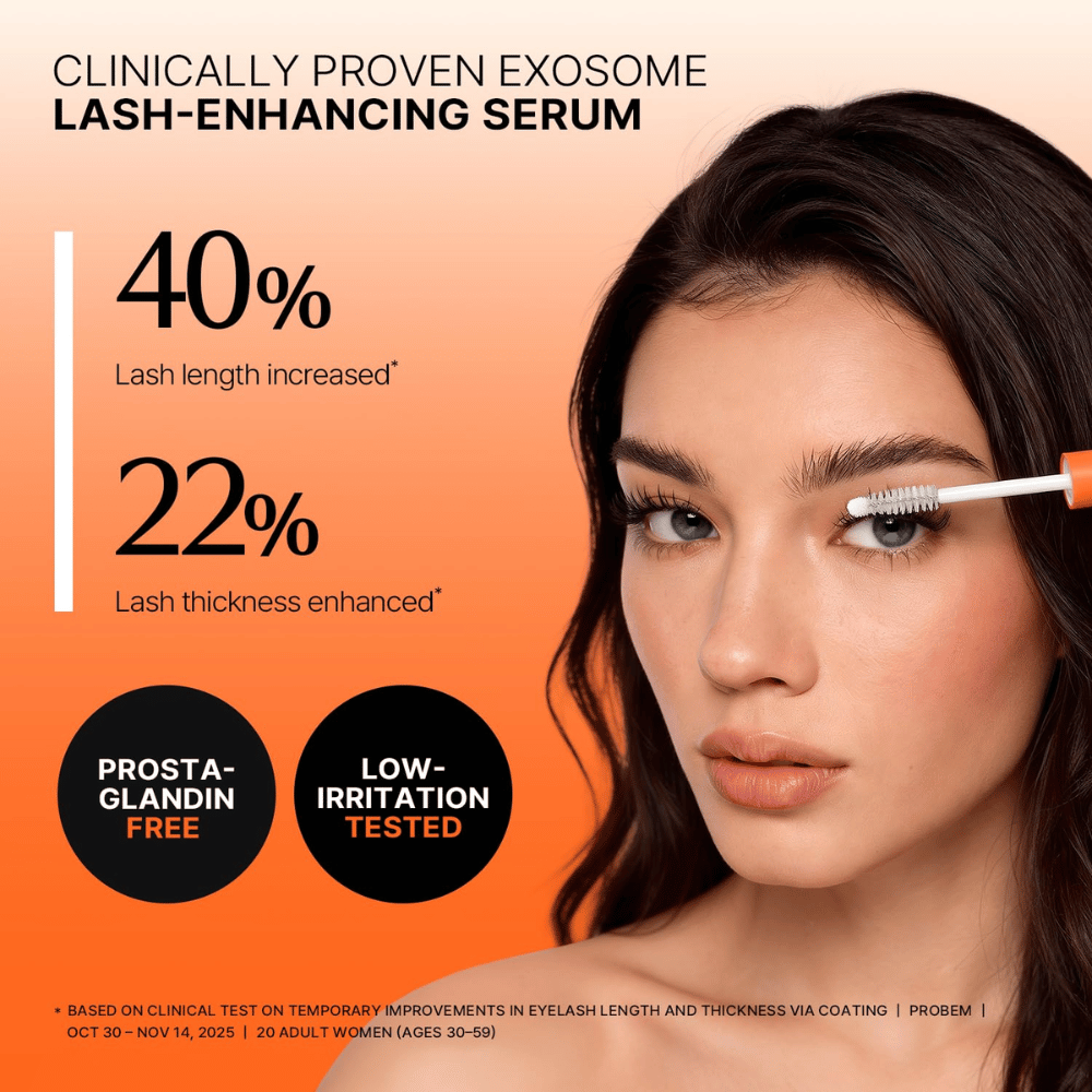 LILYEVE Grow Turn Exosome Dual Lash Serum – κλινικά δοκιμασμένος ορός βλεφαρίδων για μακρύτερες και πυκνότερες βλεφαρίδες.