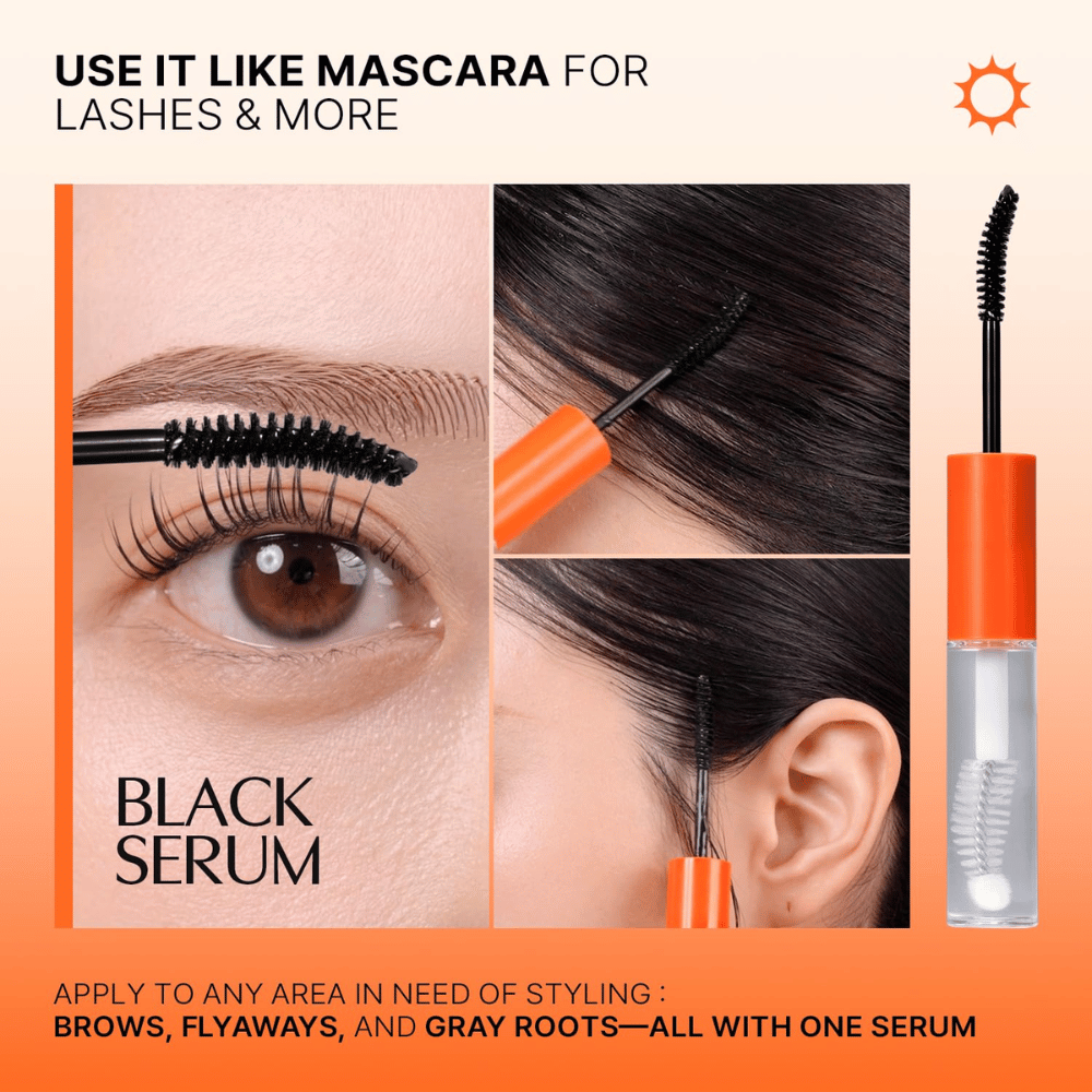 LILYEVE Grow Turn Exosome Dual Lash Serum – μαύρος ορός για χρήση κατά τη διάρκεια της ημέρας που εφαρμόζεται στις βλεφαρίδες, τα φρύδια και τη γραμμή των μαλλιών.