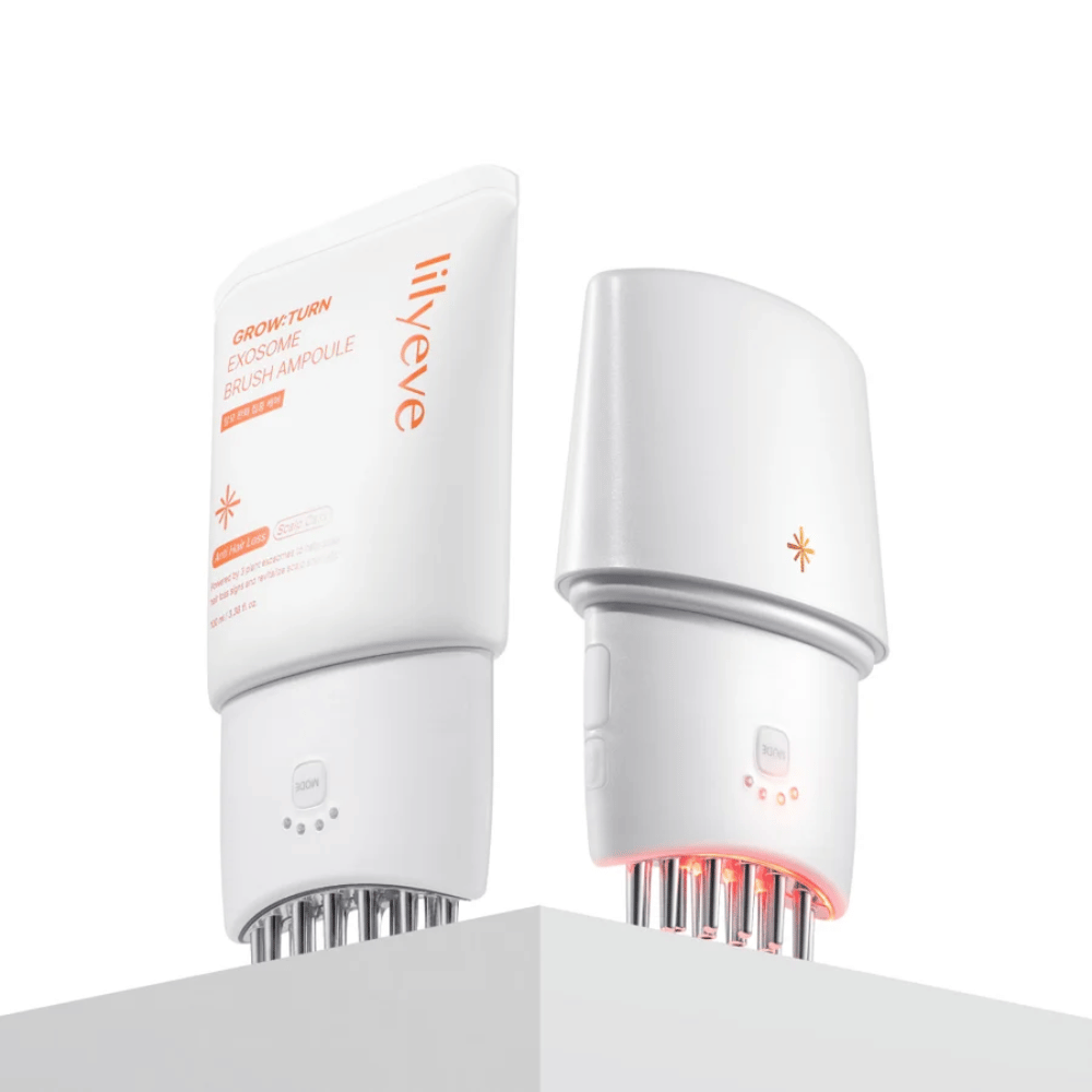3. Lilyeve GrowTurn Pro – συσκευή για το τριχωτό της κεφαλής μαζί με το GrowTurn Exosome Brush Ampoule