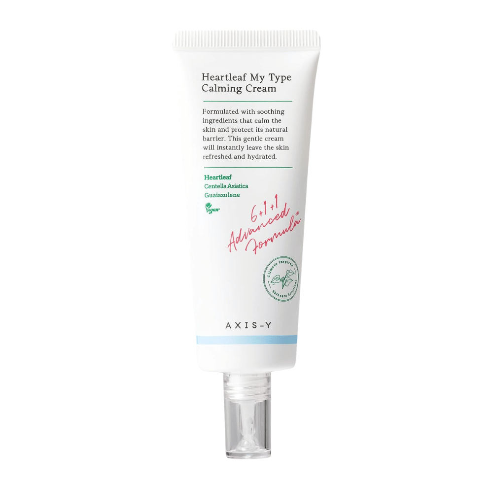 1. AXIS-Y Heartleaf My Type Calming Cream – εικόνα προϊόντος κρέμας προσώπου σε σωληνάριο