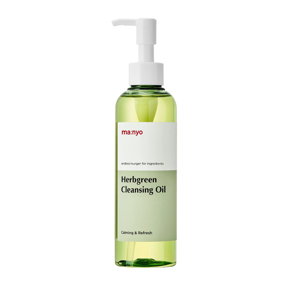 ma:nyo Herbgreen Cleansing Oil καθαριστικό λάδι με αντλία, ήπιο καθαριστικό λάδι που αφαιρεί το μακιγιάζ και καθαρίζει αποτελεσματικά τους πόρους