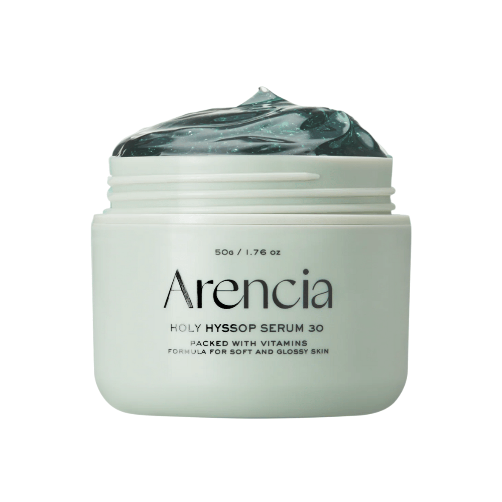 Arencia Holy Hyssop Serum 30 – ισχυρός ορός βιταμινών με εκχύλισμα γαλλικού υσσώπου που μαλακώνει το δέρμα και βελτιώνει τη λάμψη και την ελαστικότητα.