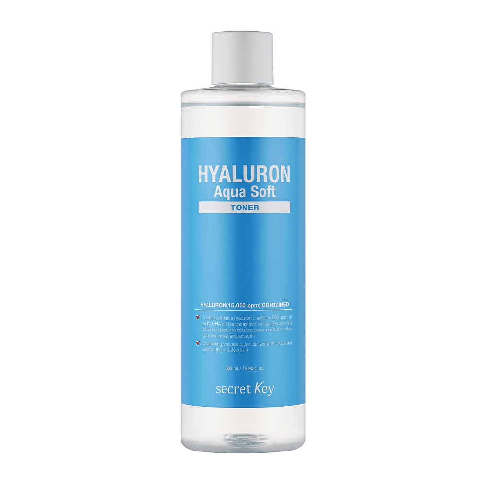 Secret Key Hyaluron Aqua Soft Toner – ενυδατική τονωτική λοσιόν με υαλουρονικό οξύ που προσφέρει απαλό, λείο και αναζωογονημένο δέρμα με φυσική λάμψη.